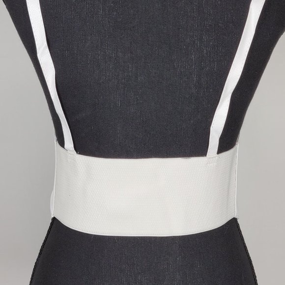 White Suspender PU Leather Harness Belt- RESTOCKED - Picture 5 of 5